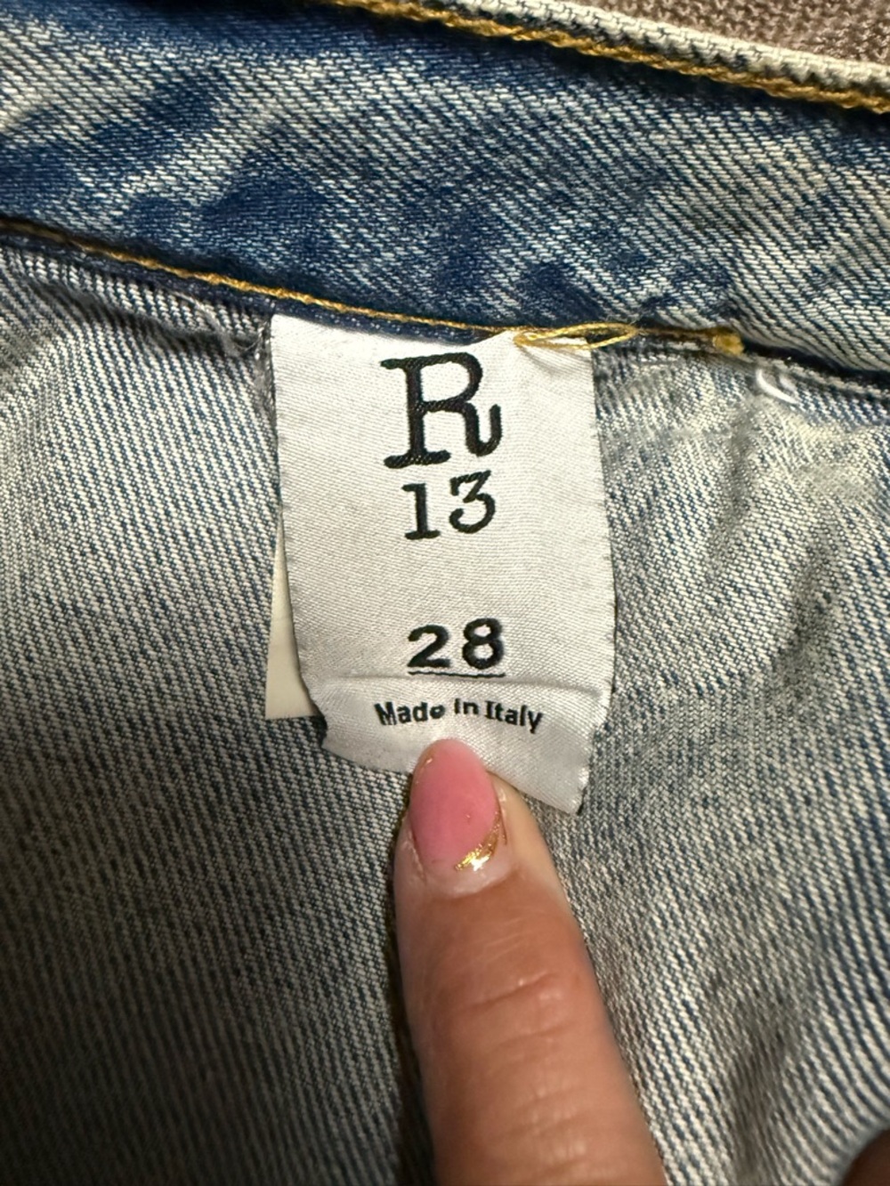 R13 Light Blue Distressed Cropped Ankle Jeans - Picture 11 of 14
